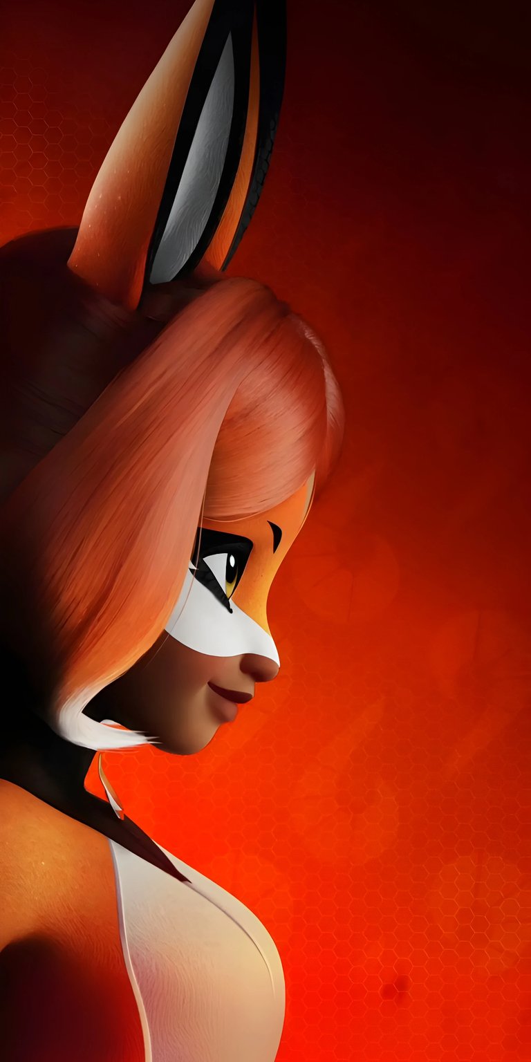A dramatic profile shot of Alya Césaire in her evolved, stealthier form as Rena Furtive, highlighting the powerful camouflage illusion abilities of the Fox Miraculous. Great for users who like detailed character art and action themes.