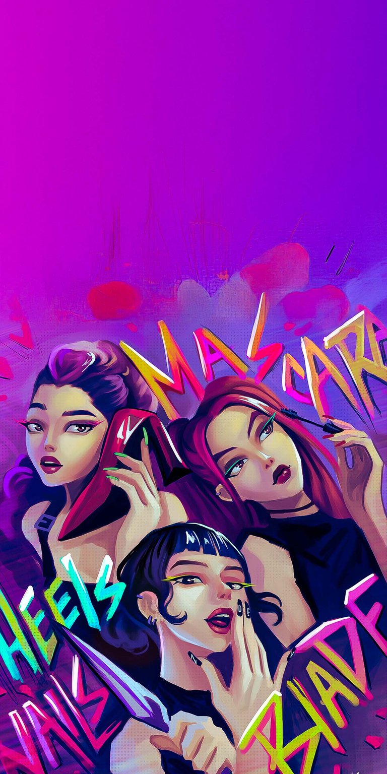 Kpop Demon Hunters Girls wallpaper iOS 4K