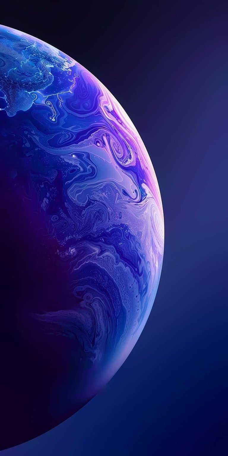 Purple planet phone wallpaper HD