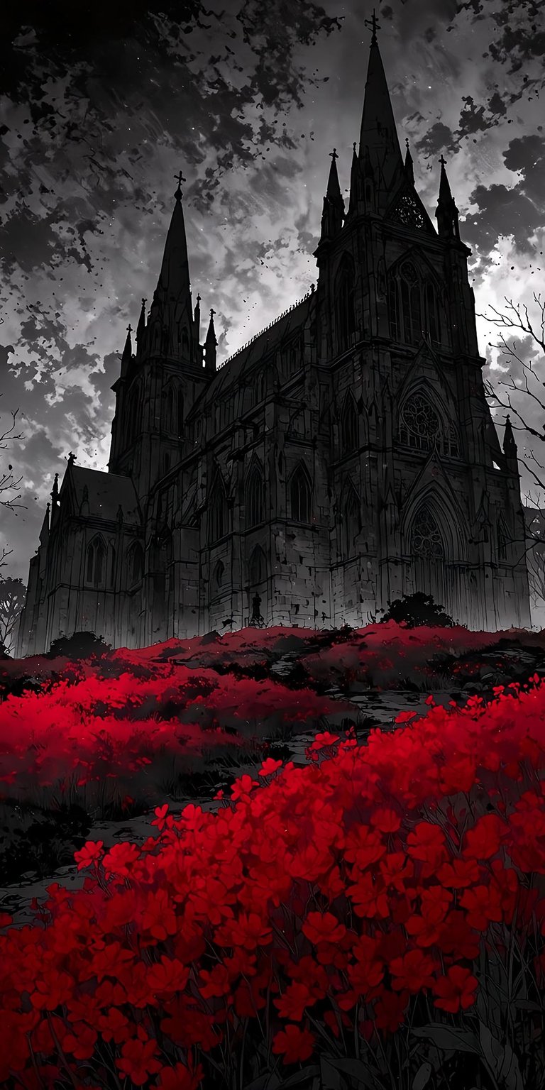 Dark Gothic castle iPhone 4K wallpaper