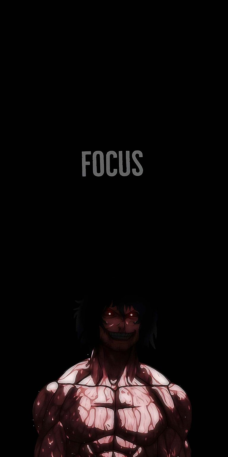 Focus anime motivation wallpaper iOS