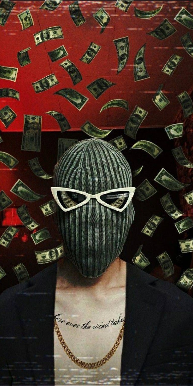 Aesthetic style with mask and sunglasses mobile wallpaper