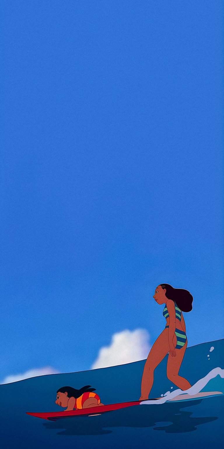 Lilo and Nani Pelakai surfing wallpaper HD