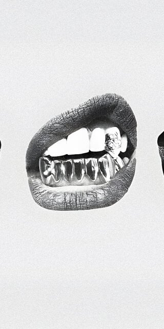 Teeth Grillz iPad wallpaper 4k