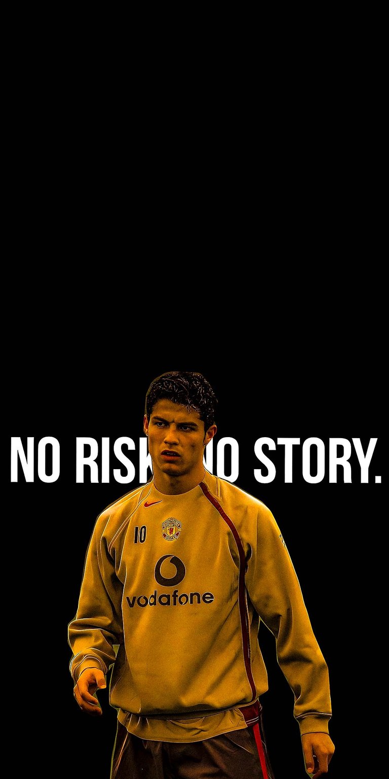Cristiano Ronaldo no risk no story wallpaper 4K iPhone
