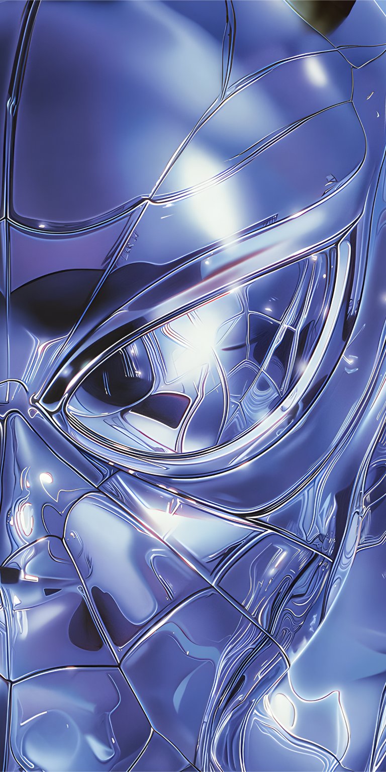 art illustration image face liquid spiderman metal shiny