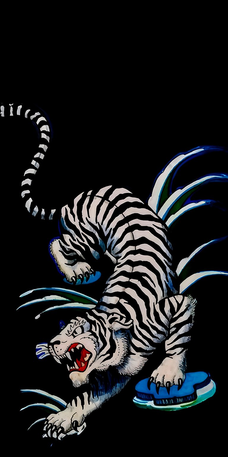 Japanese mythology Byakko art wallpapers iPhone 4K