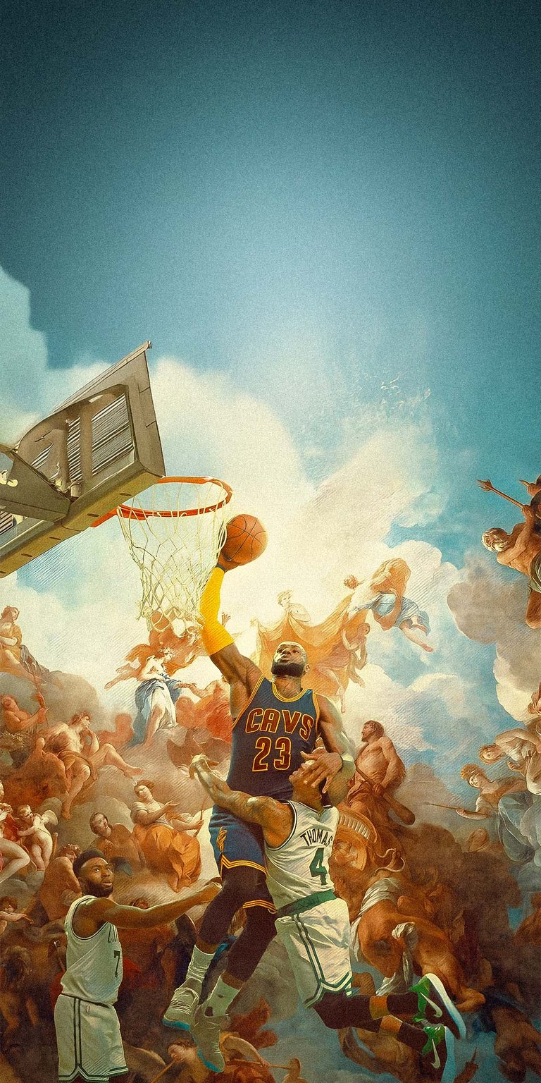 Lebron James paint art wallpaper iPhone