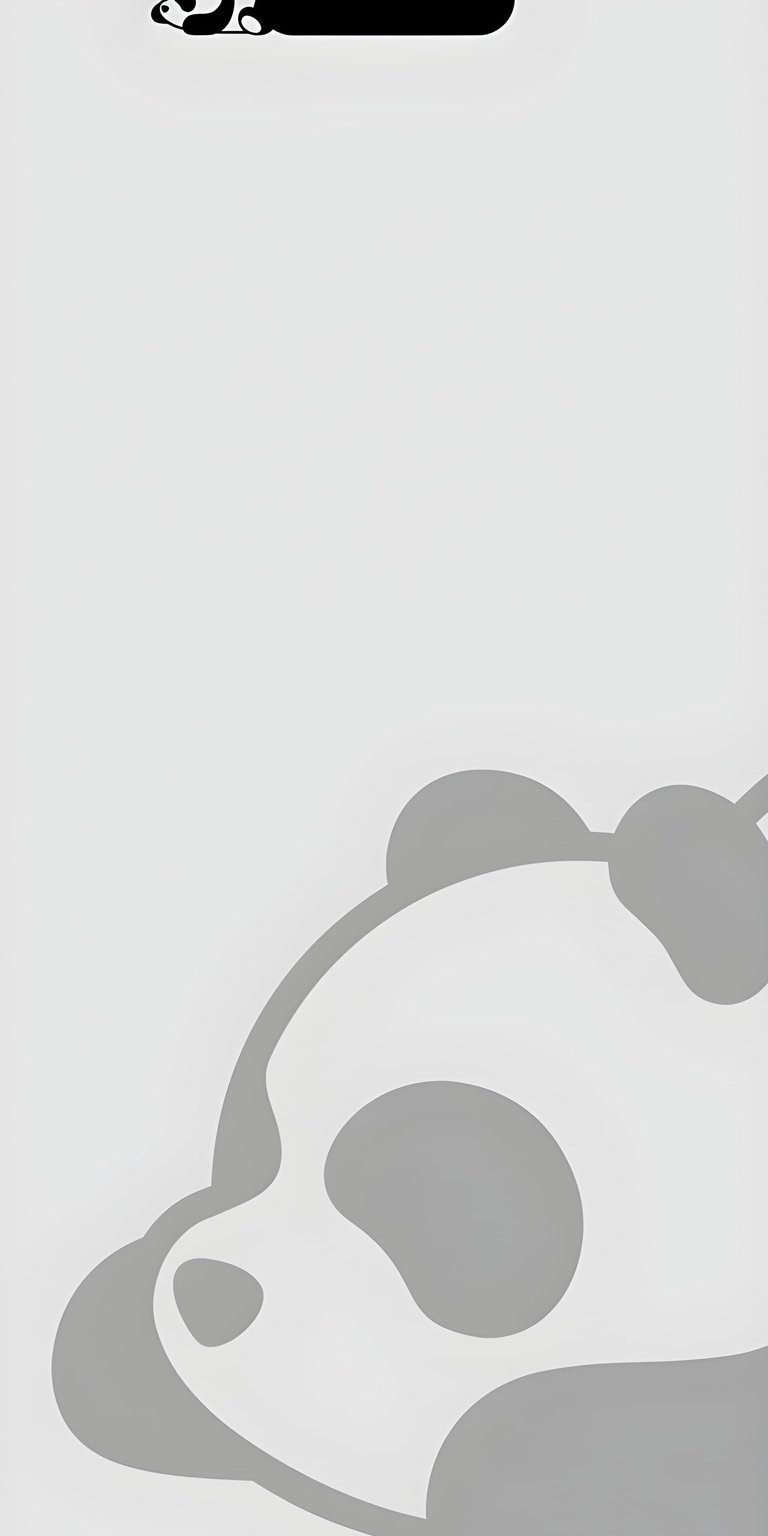 This cute panda bear 4K wallpaper is designed specifically to integrate with your iPhone Dynamic Island. Enhance your screen with this minimal gray and white wallpaper featuring a charming animal aesthetic.