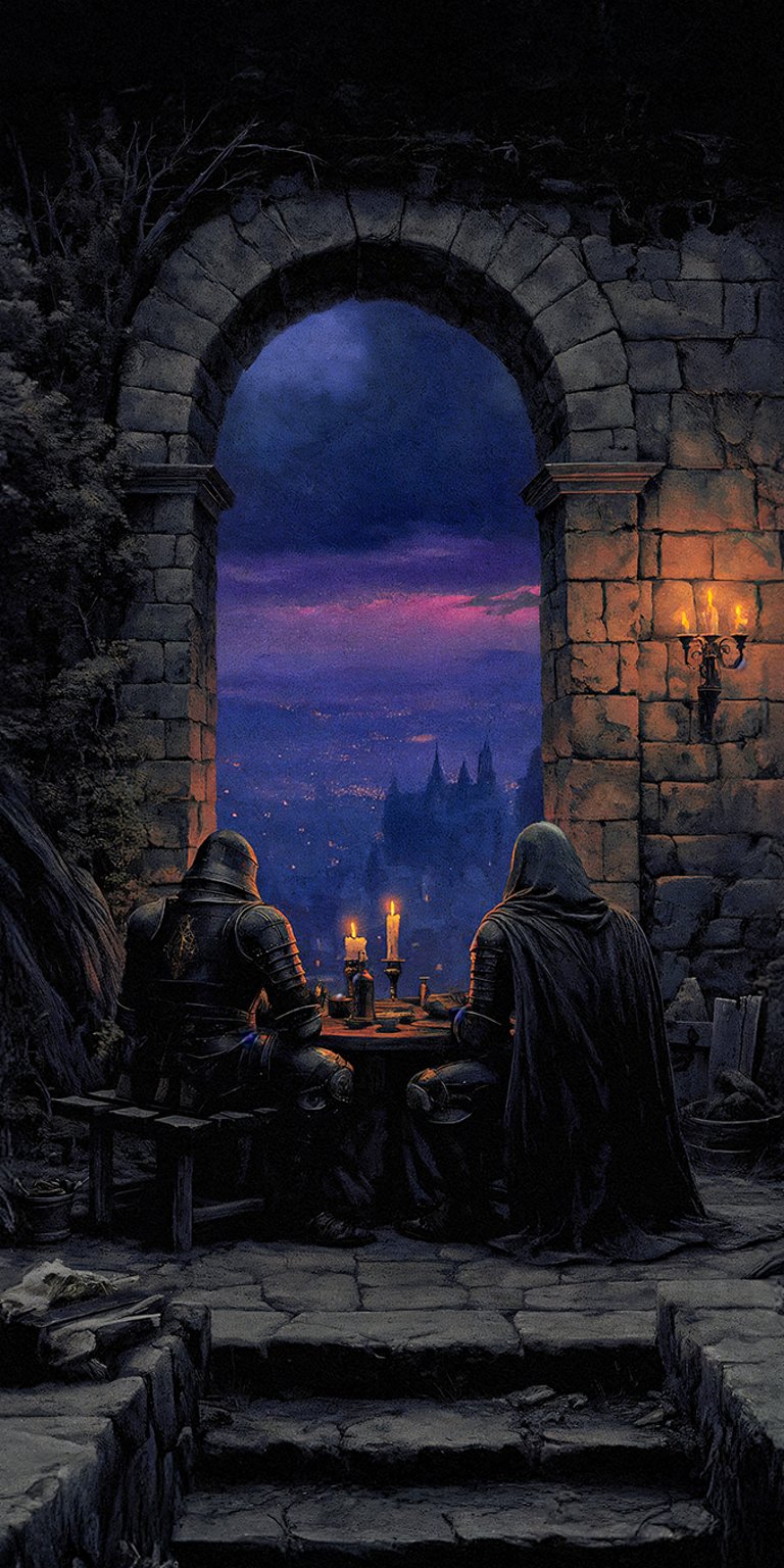 Knight inside the castle wallpaper iPhone 4K