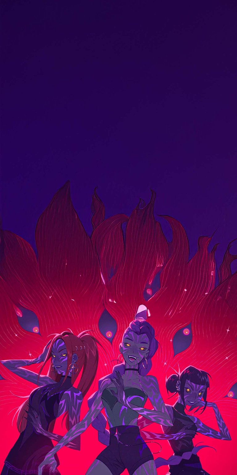Kpop demon hunters girl characters allpaper iOS HD