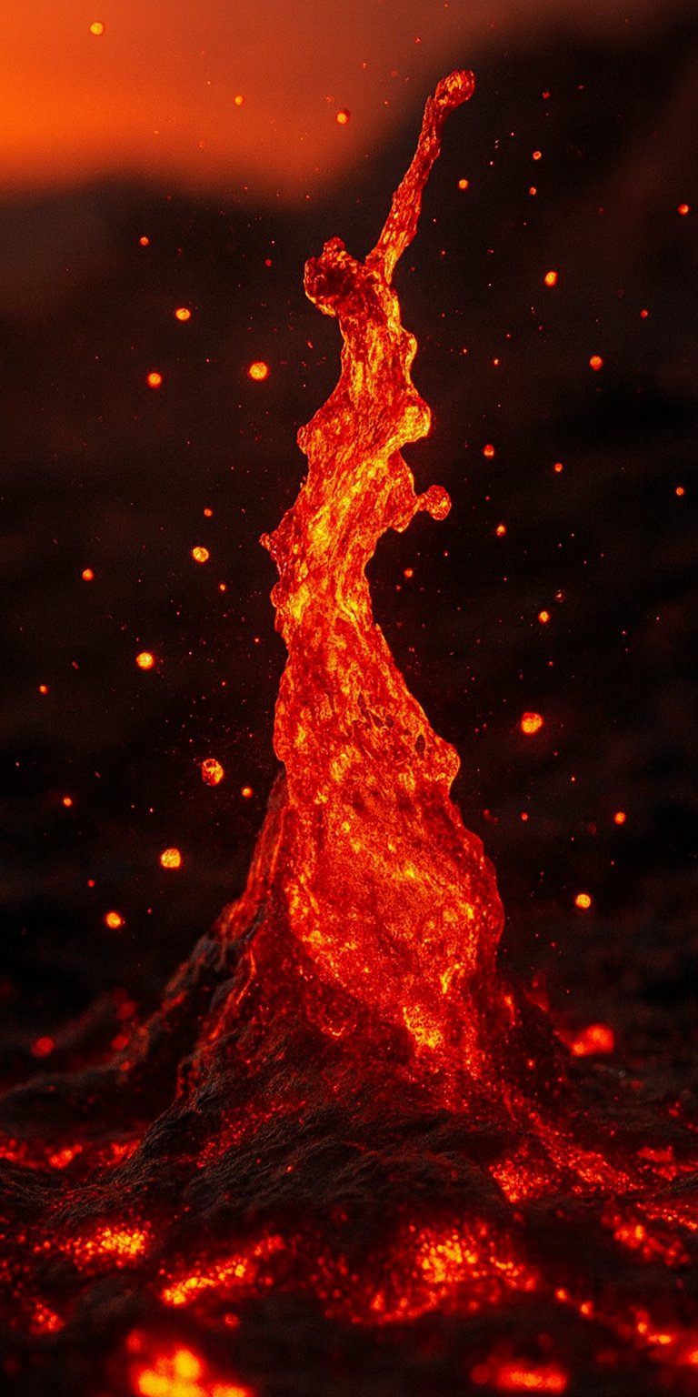 Lava 3D ios26 spatial wallpaper iPhone HD