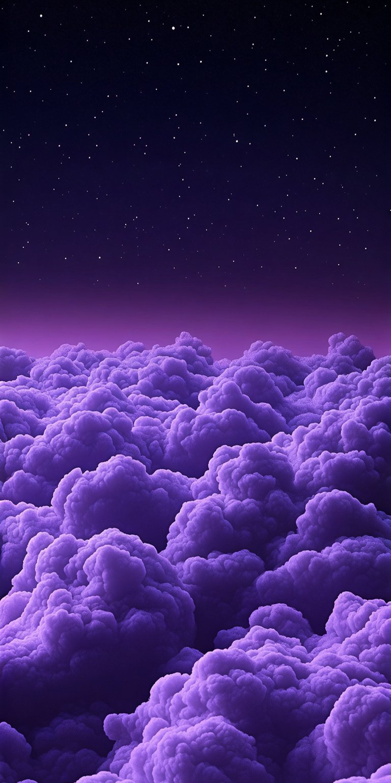 Cloudy purple sky iOS wallpaper 4K