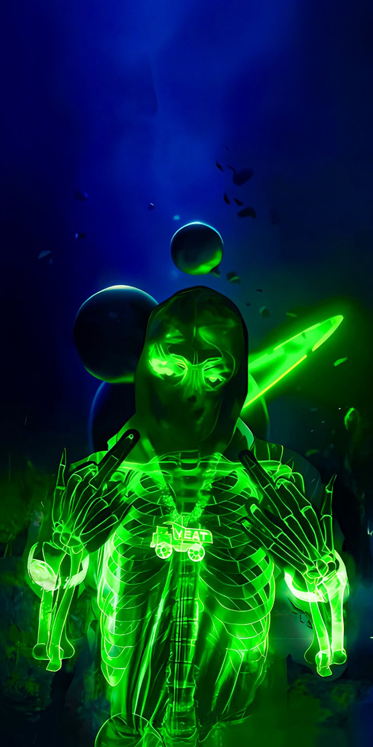 Dark Yeat neon green wallpaper iPhone 4K