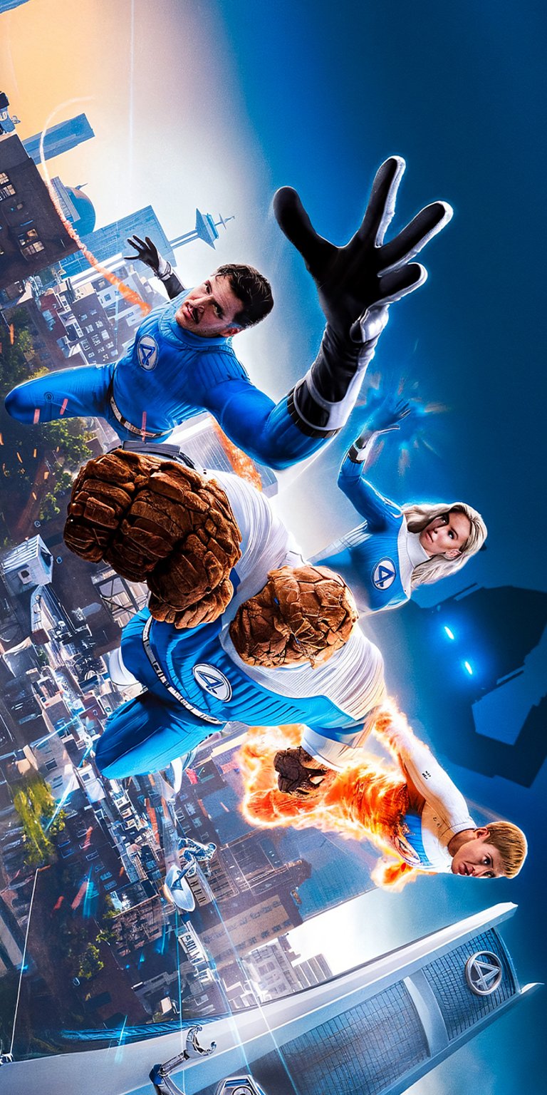 Fantastic 4 First Steps poster wallpaper iPhone 4K