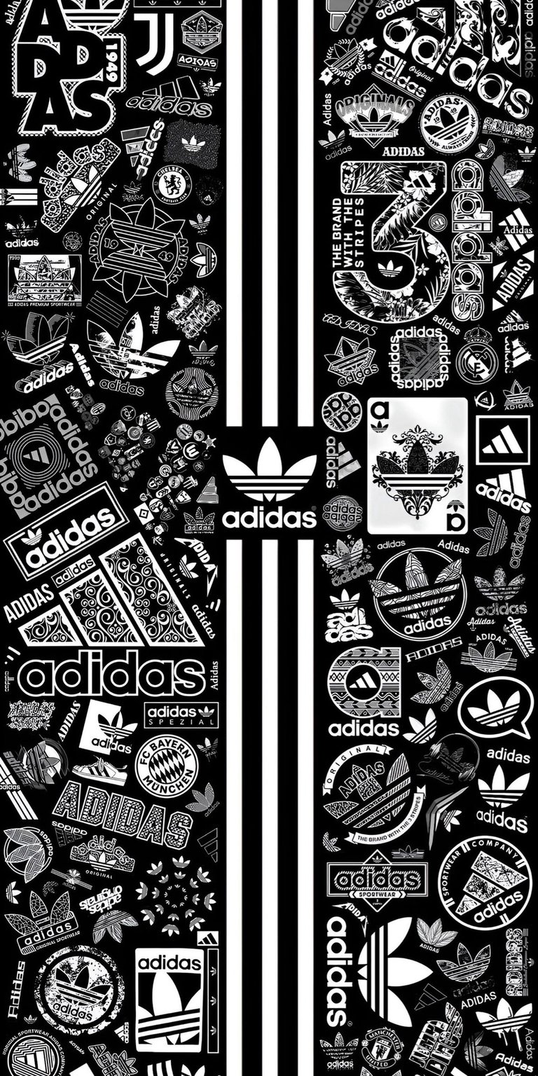 Adidas logo collage wallpaper iPhone