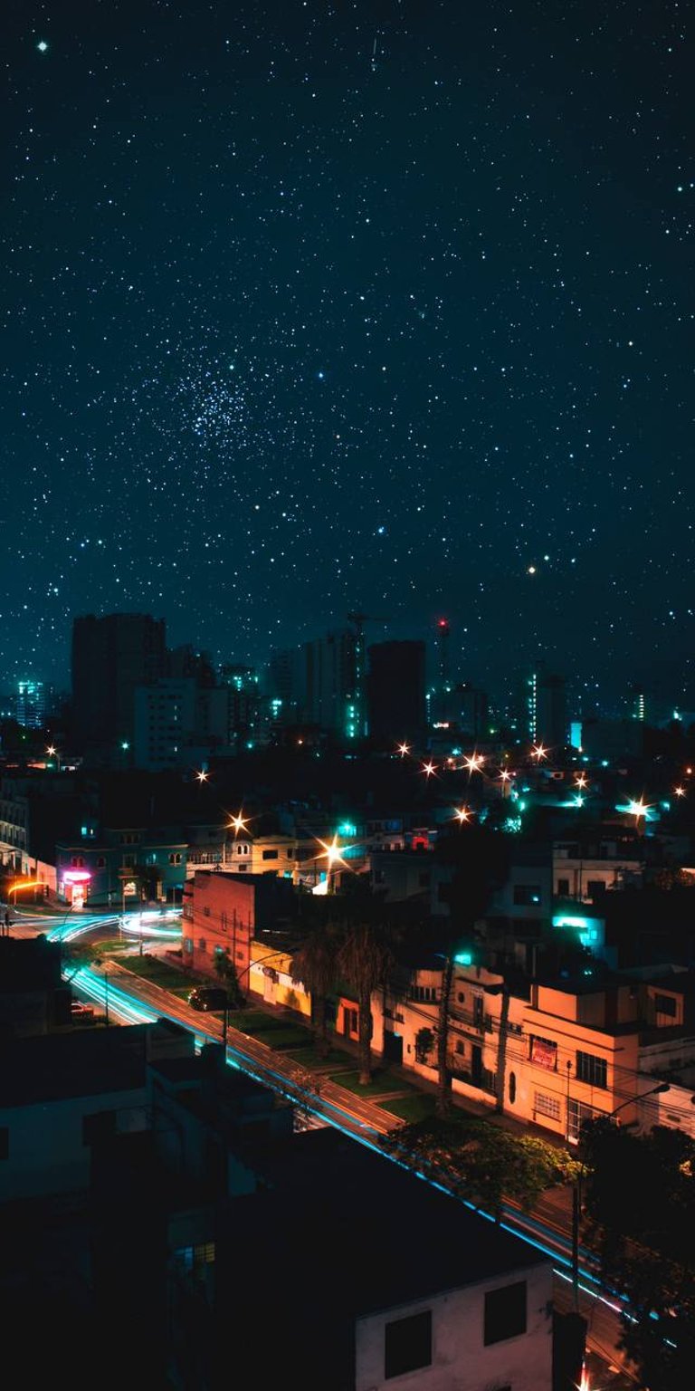 City lights night mobile HD wallpaper