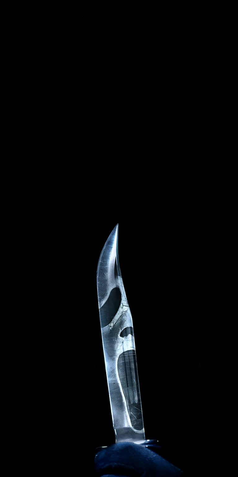 Ghostface reflection knife wallpaper iPhone 4K