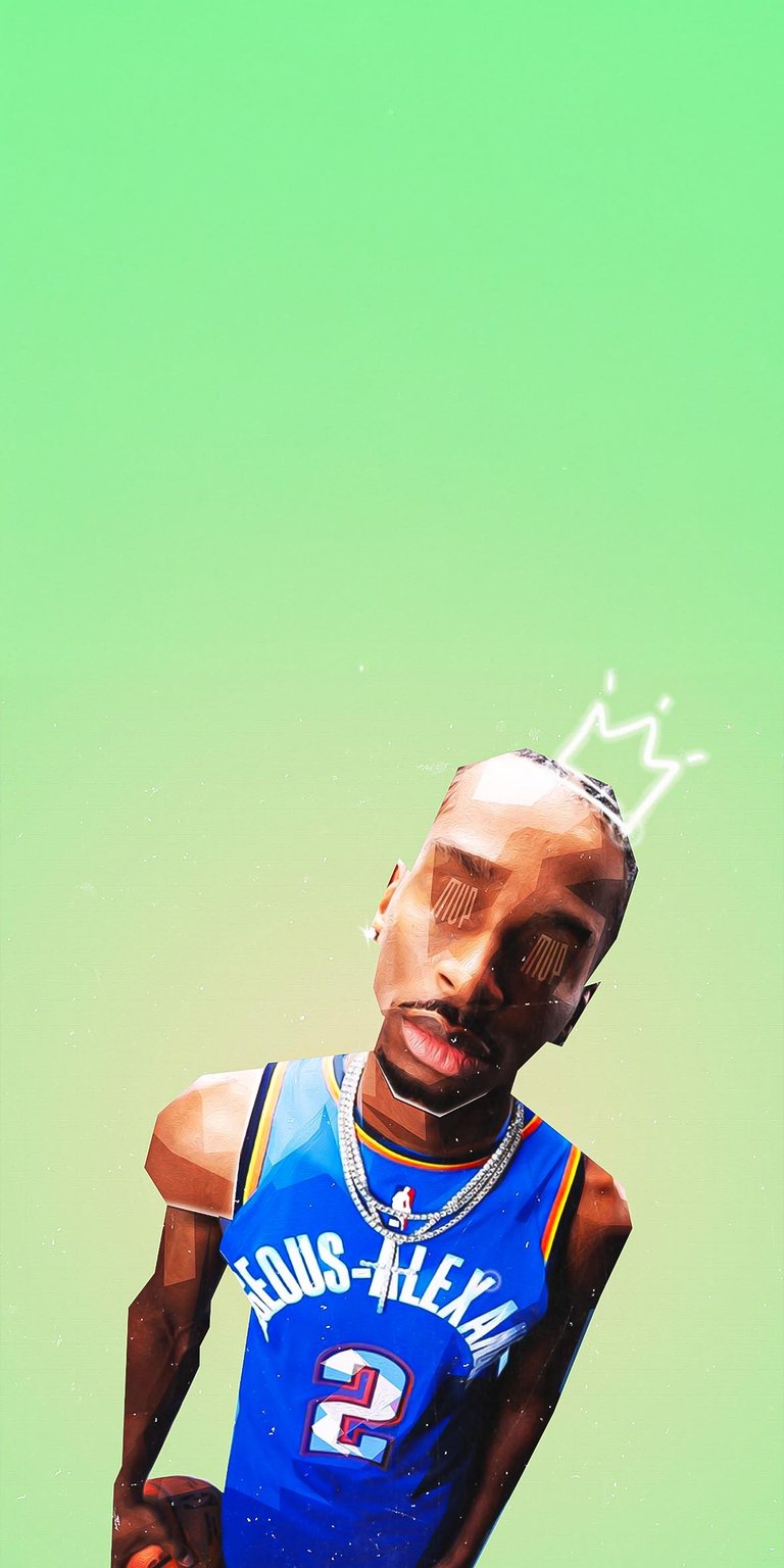 Shai Gilgeous-Alexander art wallpaper iPhone 4K