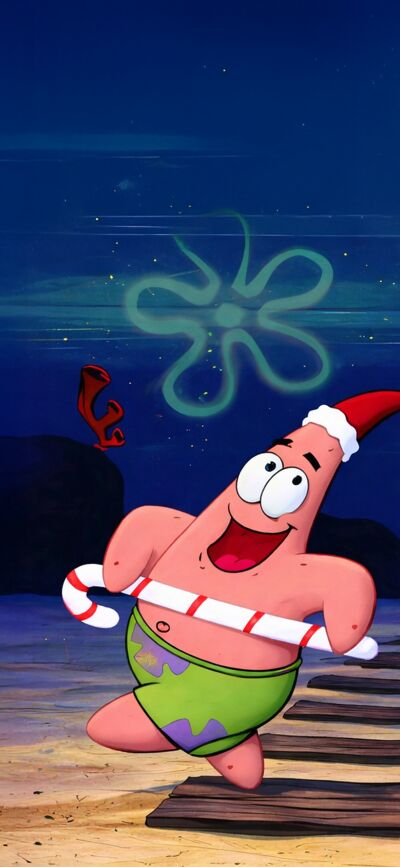 This vibrant matching Spongebob and Patrick 4K wallpaper is ideal for your iPhone. Enjoy the festive holiday theme with candy canes, christmas hats, and glowing flower accents as a fun wallpaper for 2 people.