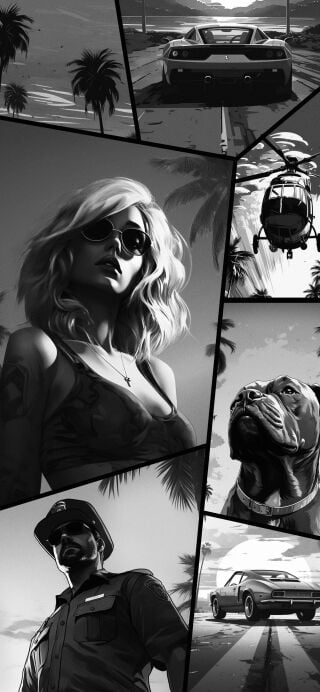 Grand Theft Auto GTA collage art wallpapers
