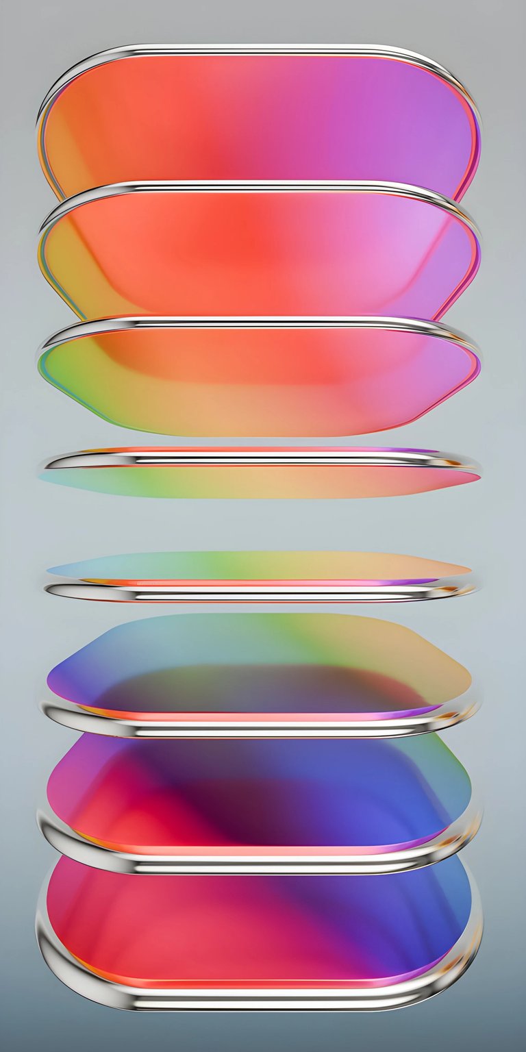 Abstract liquid glass colorful iPhone 17 wallpaper 4K