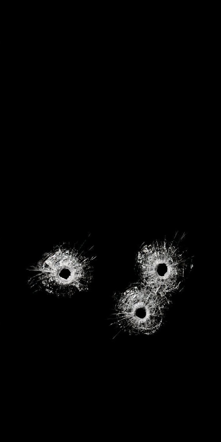 Bullet holes on glass wallpaper iPhone 4k