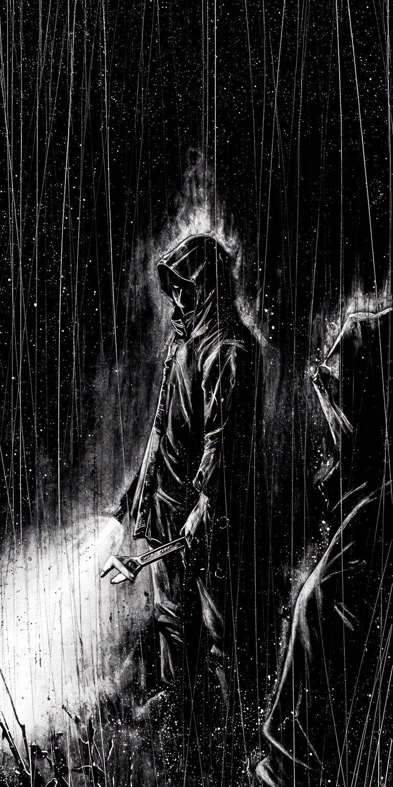 Hoodie guy dark iOS wallpaper HD