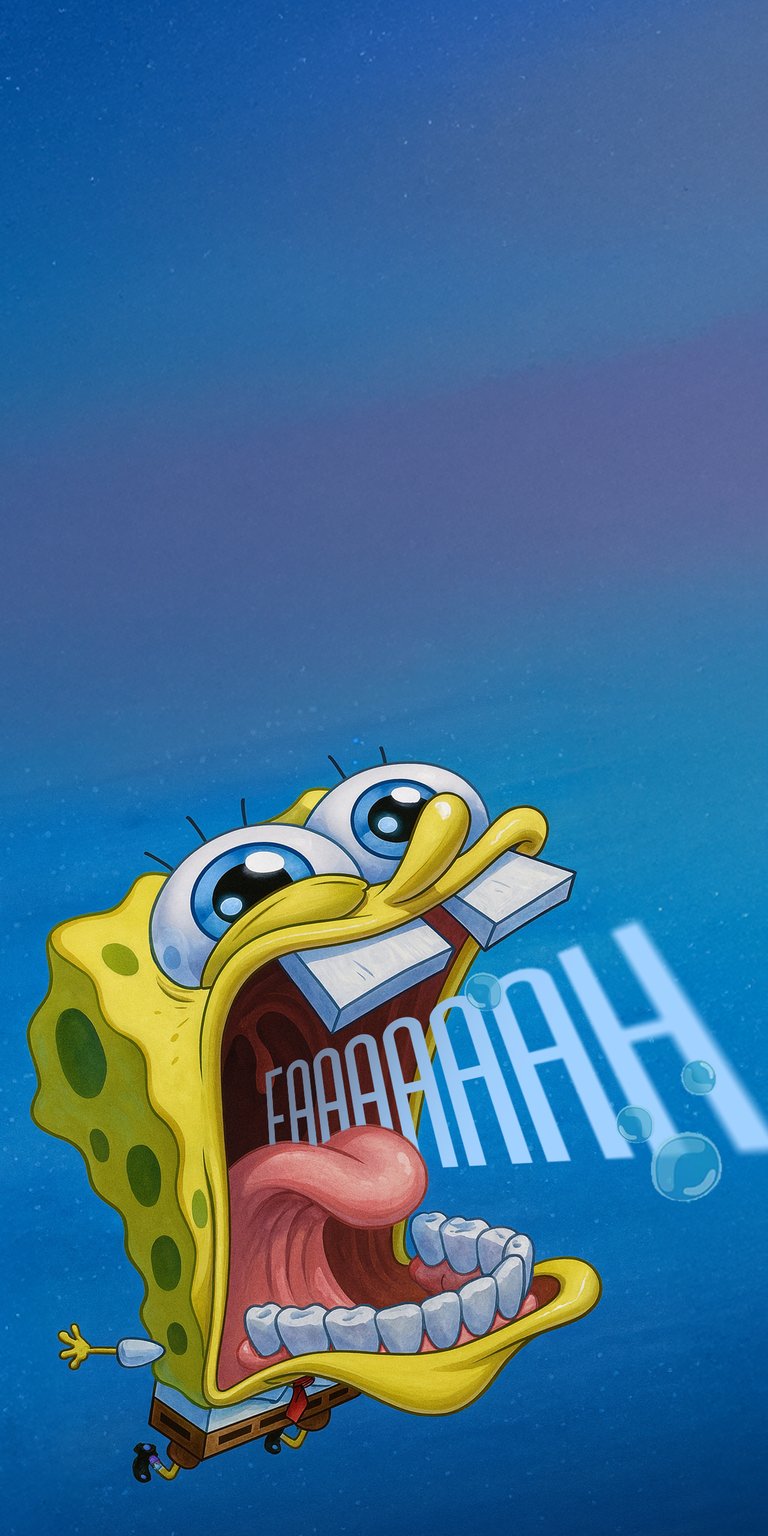 Spongebob shouting wallpaper 4K iPhone