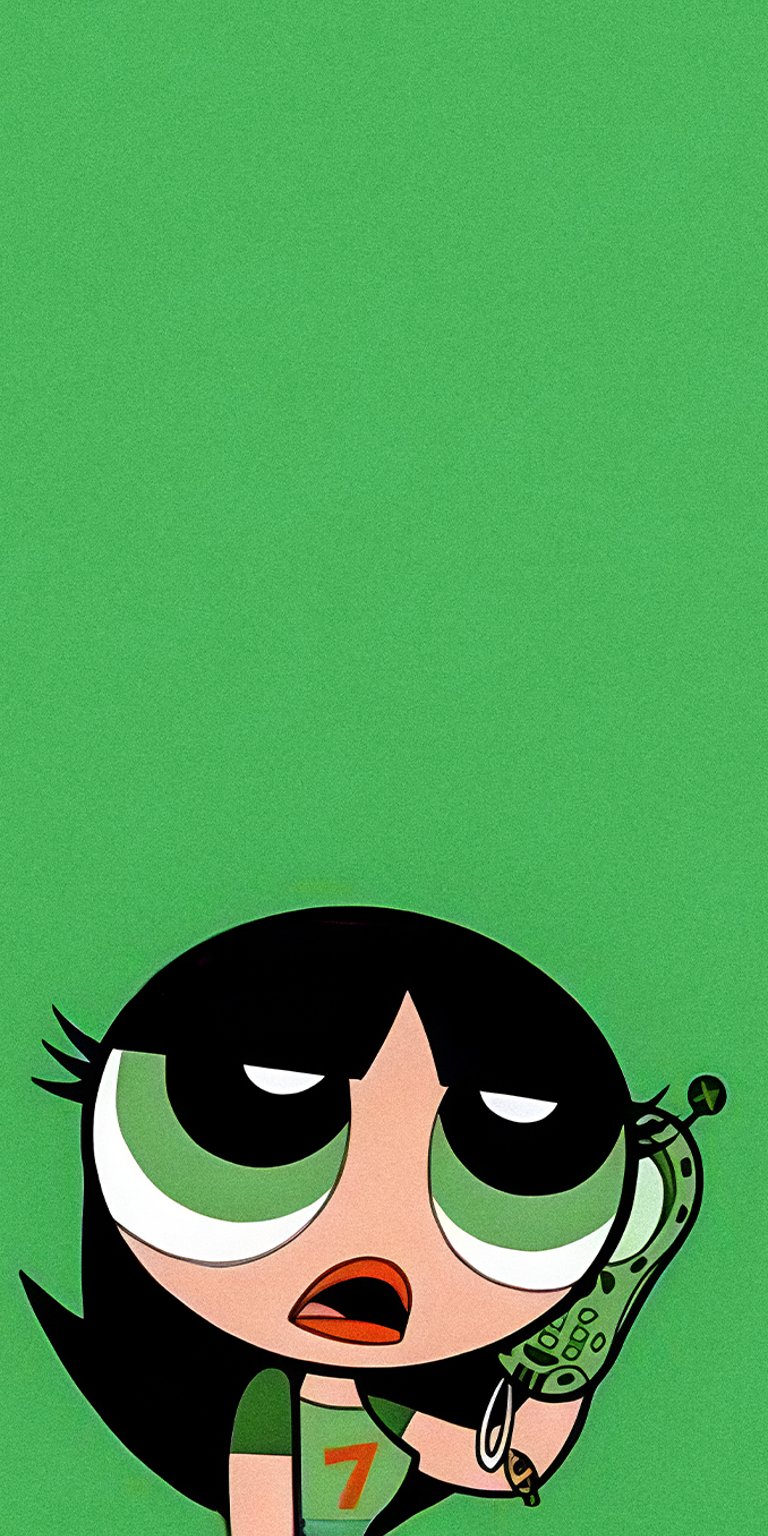 cartoon girly 90s illustration girl woman green y2k 3 friends power puff girls
