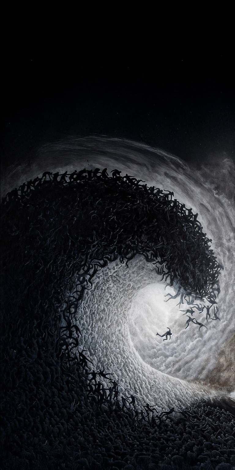 Human wave iPhone wallpaper HD