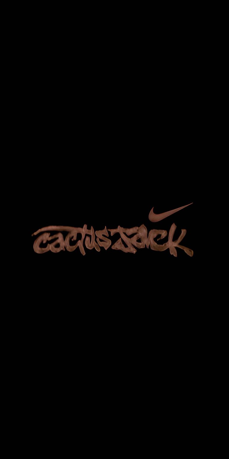 Cactus jack nike brown logo wallpaper for iOS