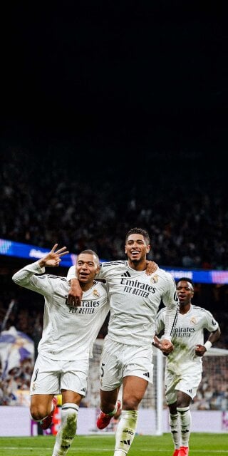 Jude Bellingham, Vinicius and Mbappe wallpaper iPhone HD