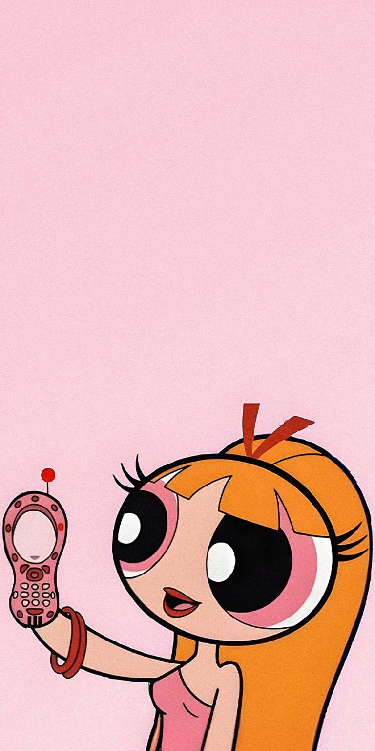 cartoon girly pink 90s person girl handgun red y2k 3 friends power puff girls 2000s