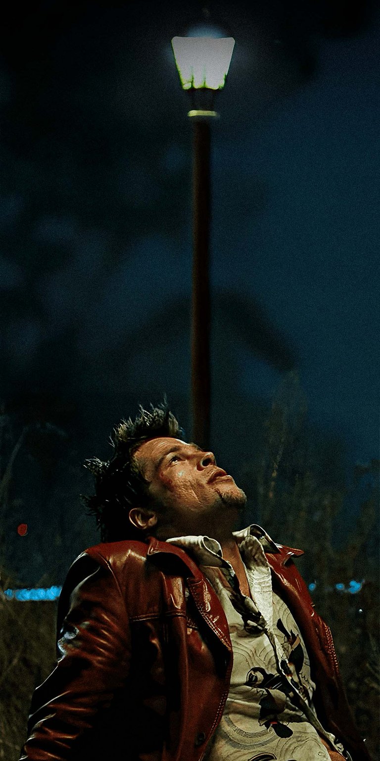 Tyler Durden sitting Wallpaper for iPhone 4k