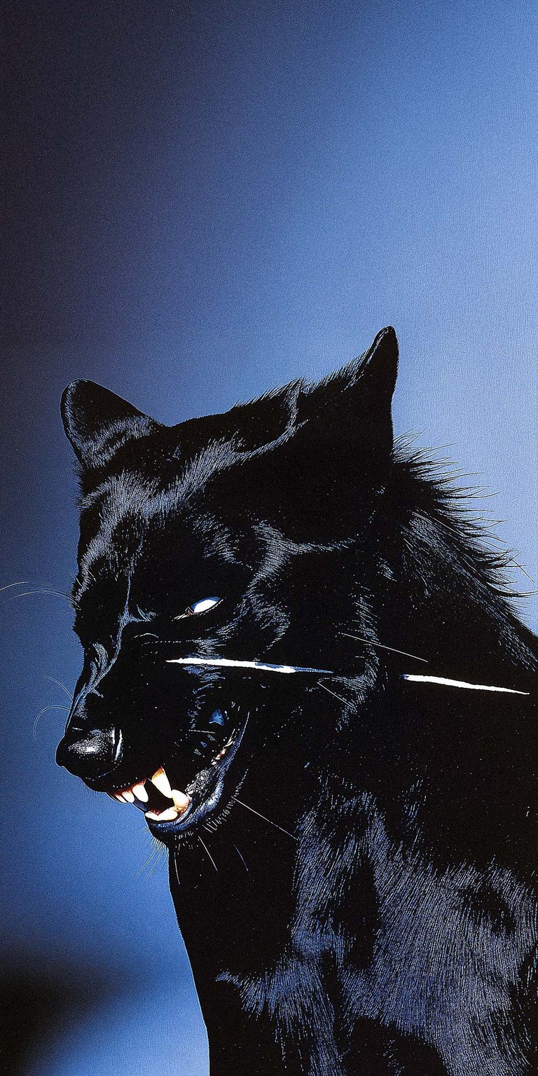 Black wolf iPhone wallpaper 4k