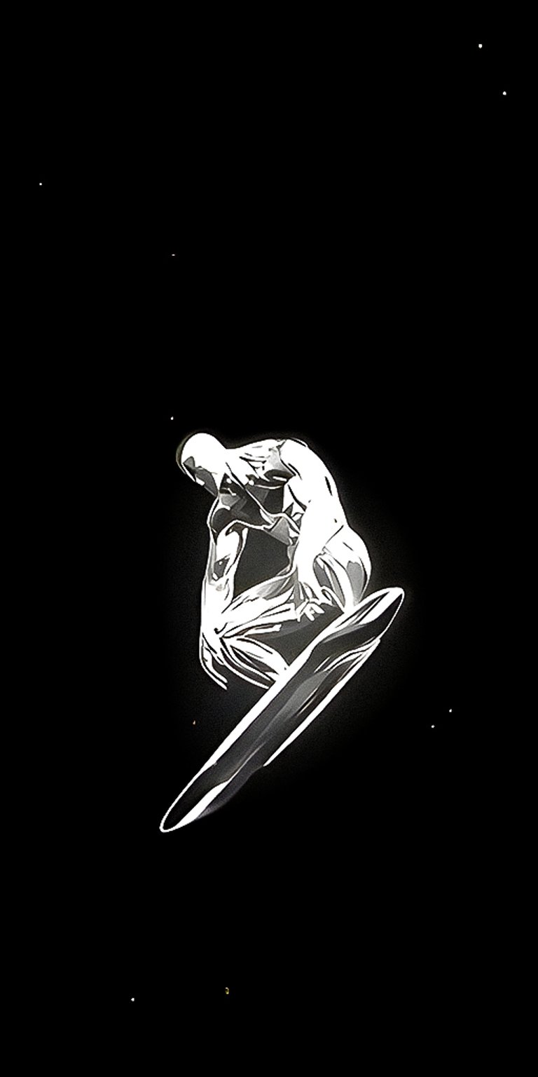 Silver Surfer in space iPad wallpaper HD