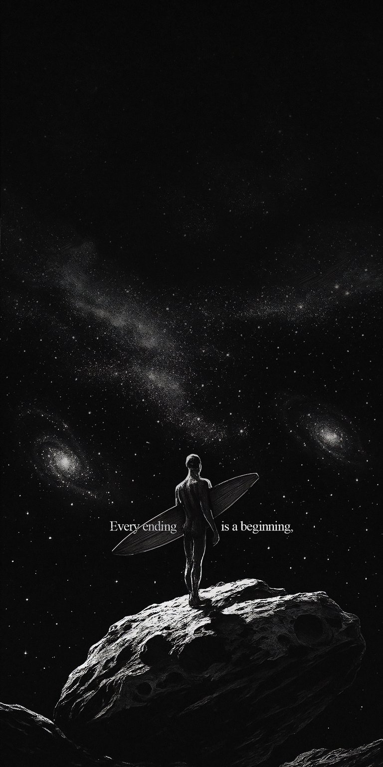 Silver surfer alone in space wallpaper 4k iPhone