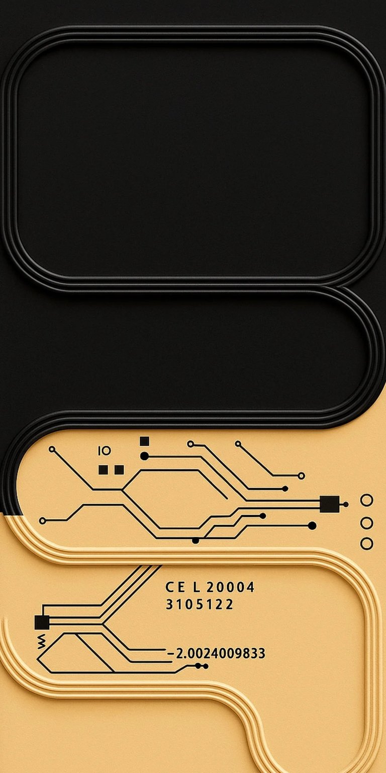 Download this iPhone wallpaper modern, dark and brownish mobile wallpaper featuring a circuit board design in silver/white lines