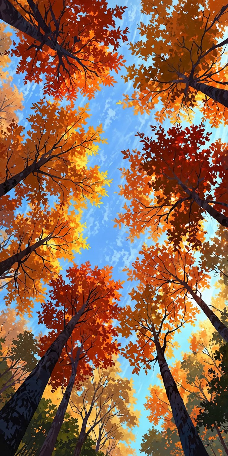 Autumn leaves iPhone wallpaper 4K
