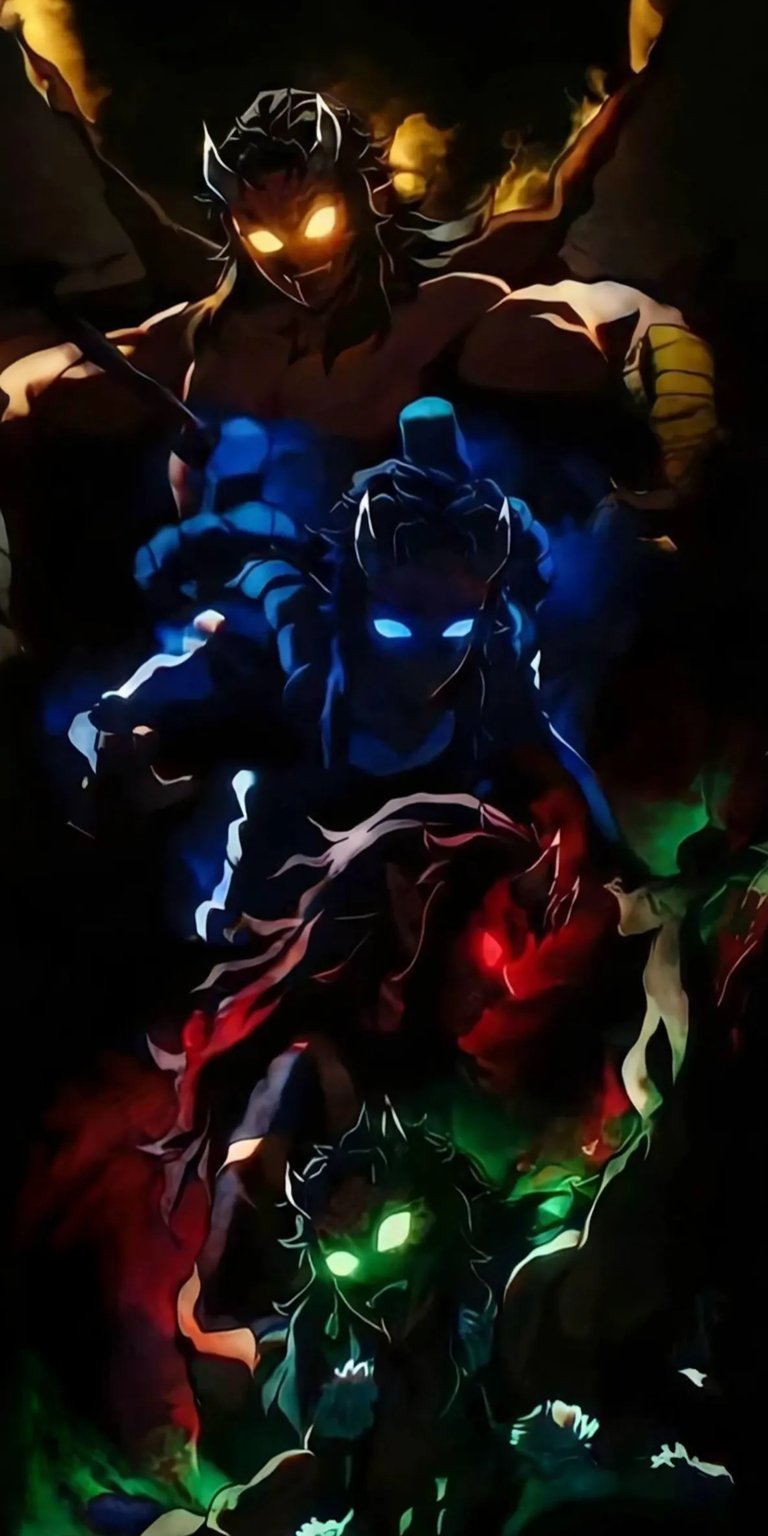 Clones of the demon Hantengu iOS 4K wallpaper