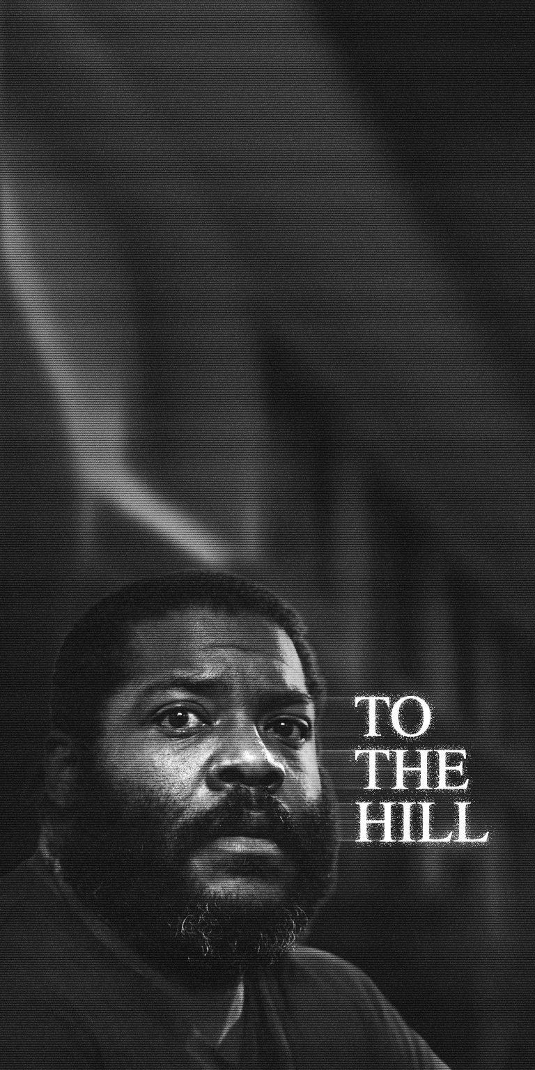 Download this Walter Goggins 4K wallpaper to customize your iPhone! This sleek black and white wallpaper features Walter, along with a blurred background and the words "TO THE HILL".