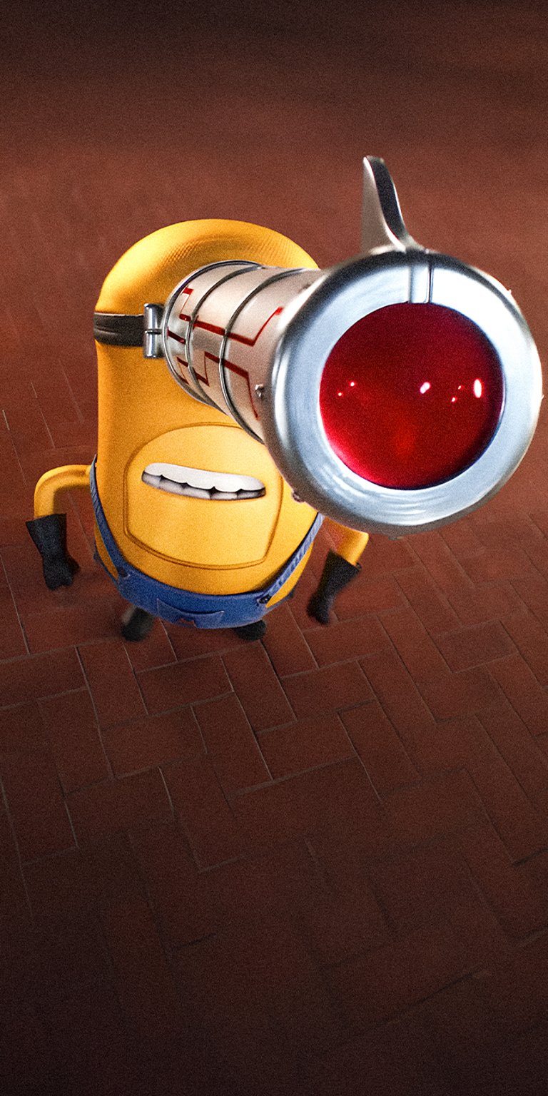 Minion using telescope wallpaper iPhone