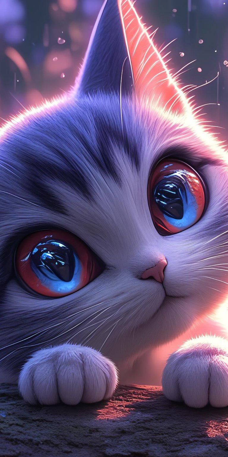 Kitten with big eyes wallpaper