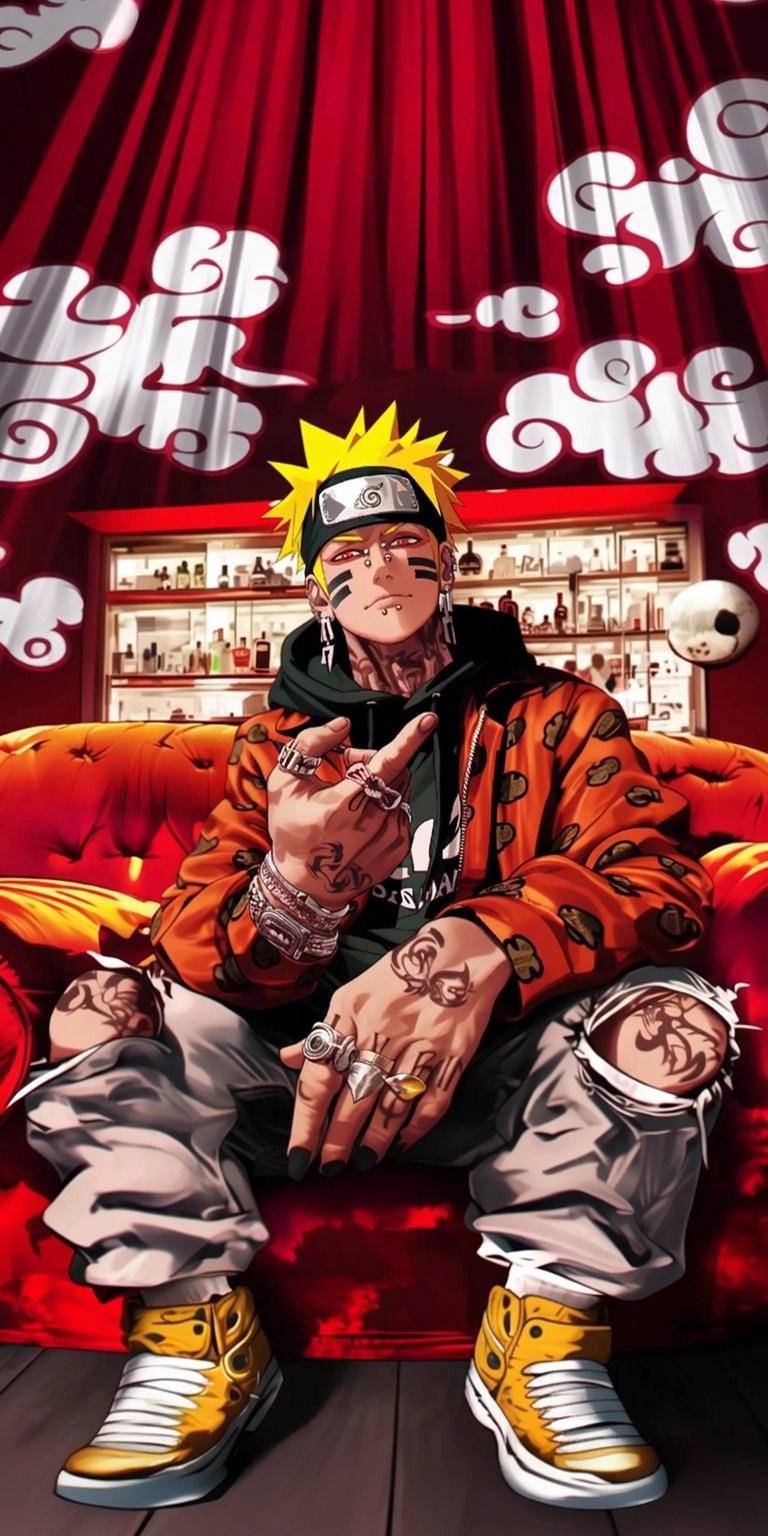 Naruto Uzmaki Street Art iPhone Wallpaper