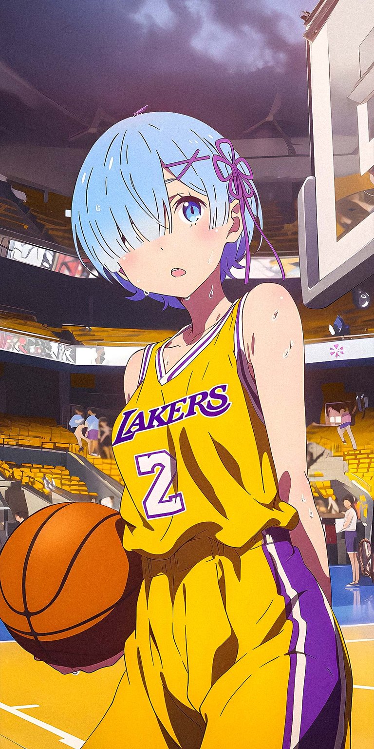 Rem plays basketball wallpaper 4K