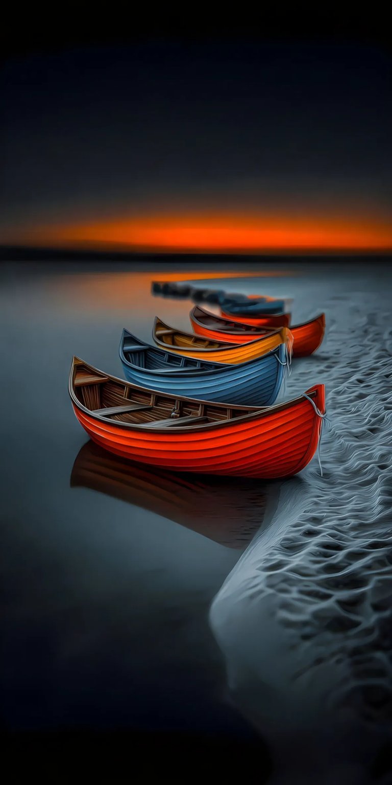 Boat dark lake iPhone wallpaper 4K