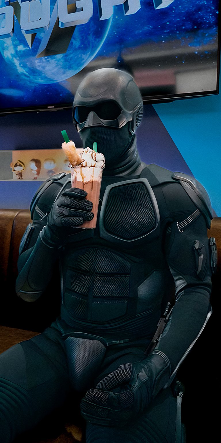 Black Noir drinking milkshake wallpapers