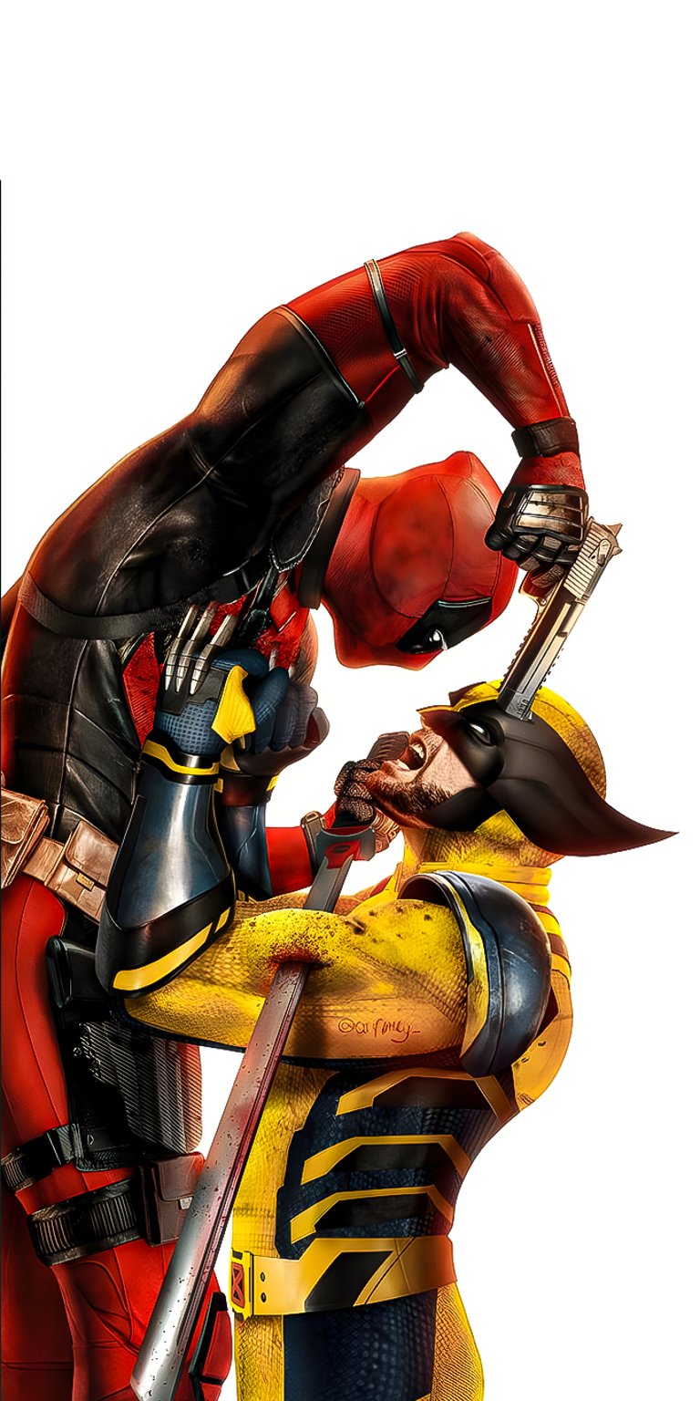 Deadpool & Wolverine fighting wallpapers