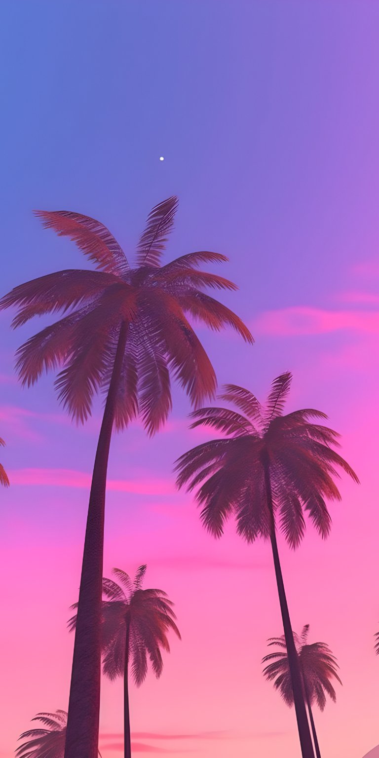Palm trees pink and purple background wallpaper iPhone
